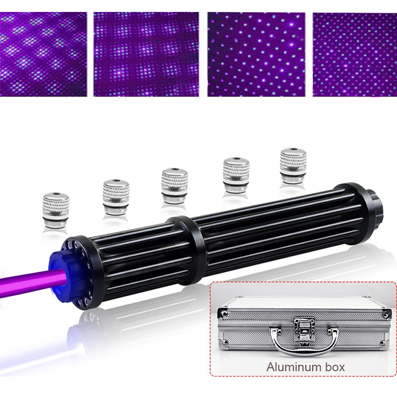 Match puissant de pointeur lazer de 1000mW violet Minigun Gatling