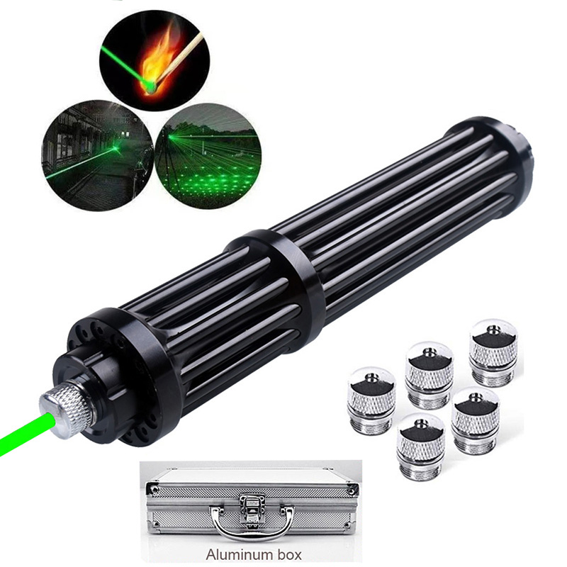 (image for) Laser dazzler 520nm 1000mw green light outdoor self-defense hunting military laser extended Gatling pointer